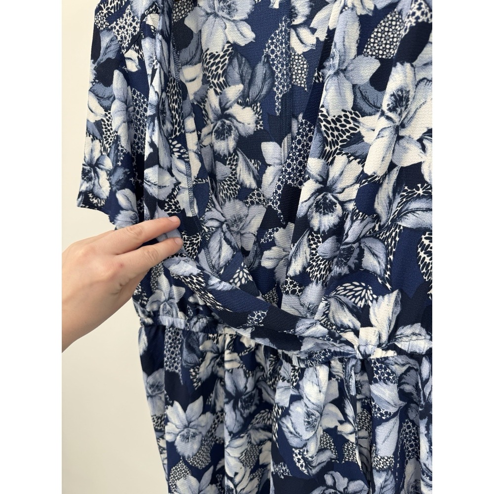 Lane Bryant Baby Doll Faux Wrap Flutter Blouse Top Plus Ruffle Sleeve Fairy 18 - Picture 3 of 9